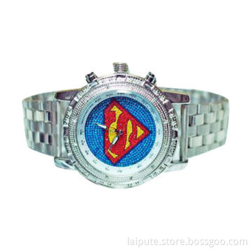Watch for men, stainless steel case with PVG plating